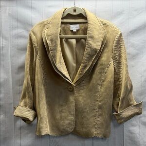 Erin London NWT Gold Dressy Formal Statement 
Jacket Blazer Size XL